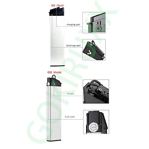 Folding Ebike Battery 48V 10.4Ah 12Ah 13Ah 14Ah 15Ah 17.5Ah Electric Bike Lithium Battery for 350W 450W 500W 750W Built-in Foldable Bicycle Li-ion Battery Pack Replaceable
