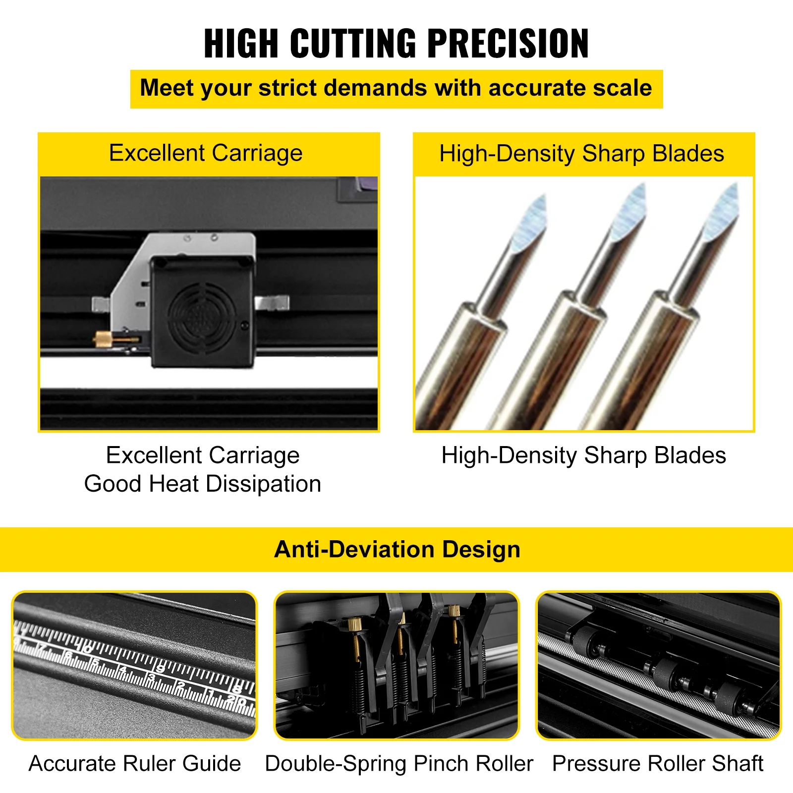 VEVOR Vinyl Cutter, 34 in / 870 mm Vinyl Plotter, Off-line LCD Cutting Machine, Adjustable Force and Speed for Sign Making Plotter, Available with COM USB and U-Disk, Windows System
