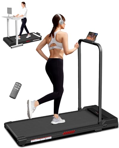 Portable Foldable Treadmills for Home, Small Folding Treadmill for Home Office with 300 LBS Capacity, Walking Running Exercise Electric Compact Treadmill with LED Display