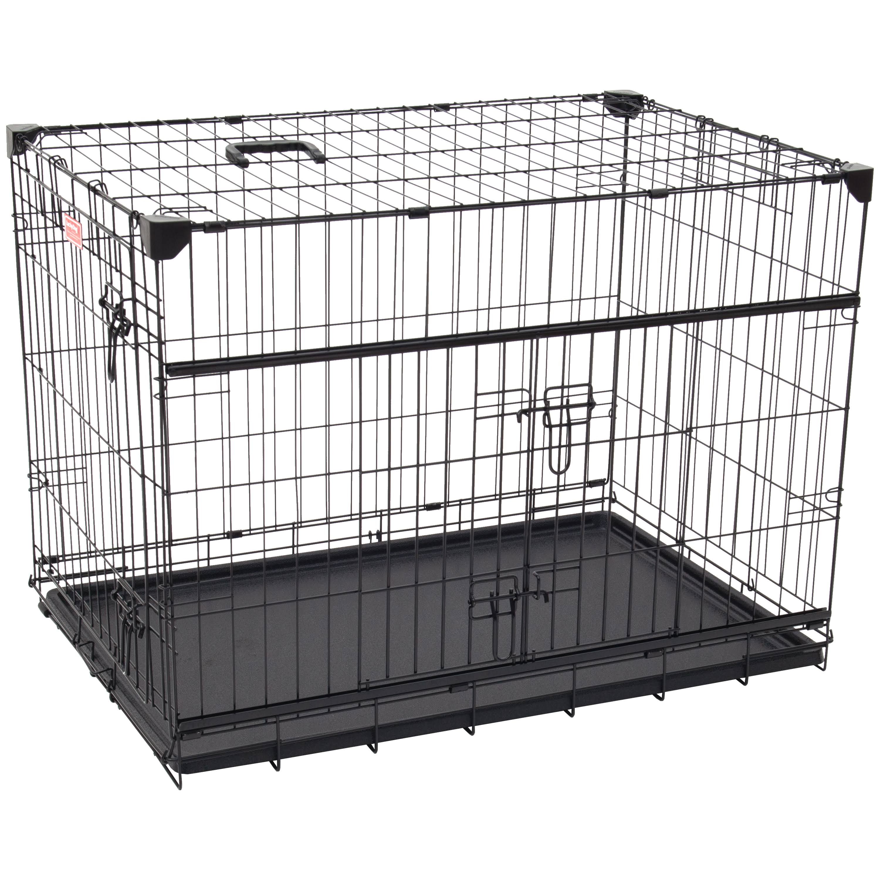 Lucky Dog Sliding Double Door Wire Dog Crate, 36 inch