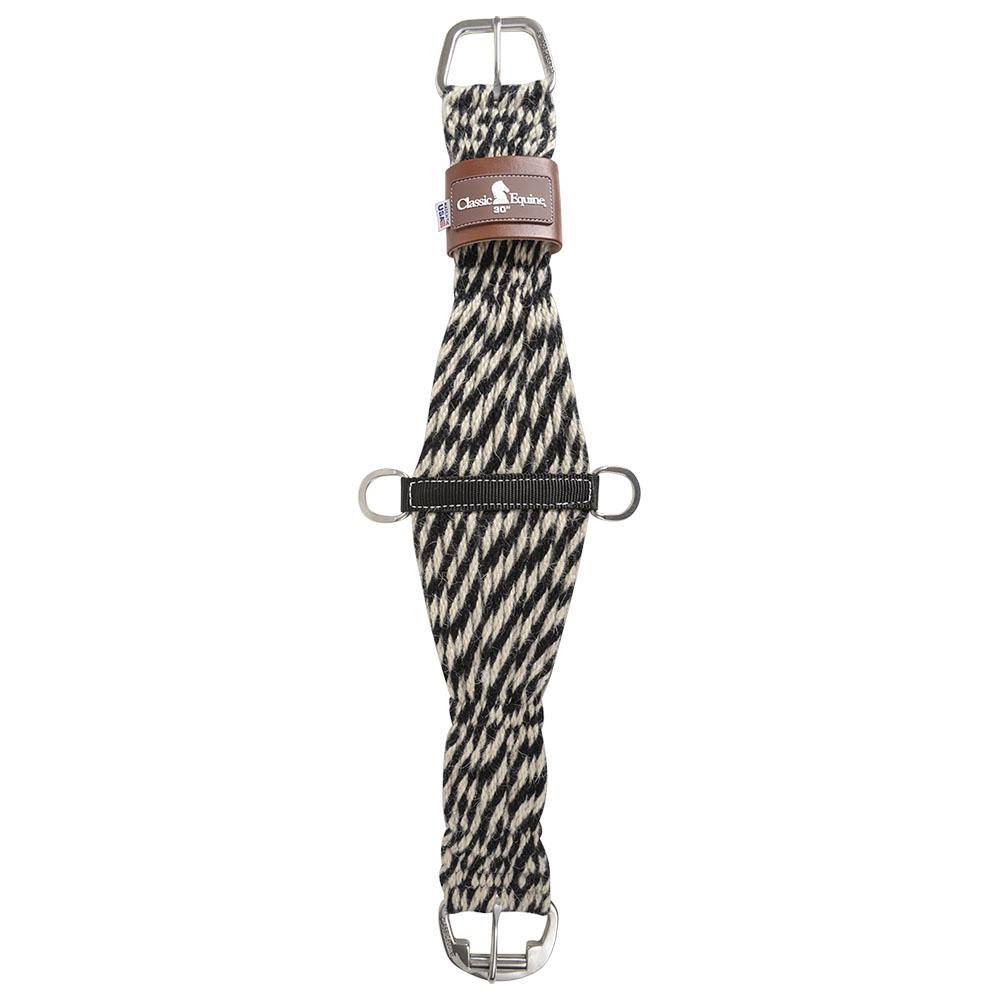 Colored 100% Mohair Cinch Black/Natural by Classic Equine, 32x22