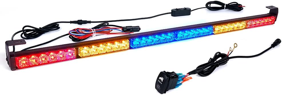 Xprite Upgraded 36" Offroad Rear Chase LED Strobe Light Bar, All in One w/ Turn Signal Brake Reverse Light for Can-Am, ATV, UTV, Yamaha, Side by Side and Off Road Vehicles - RYGYGR