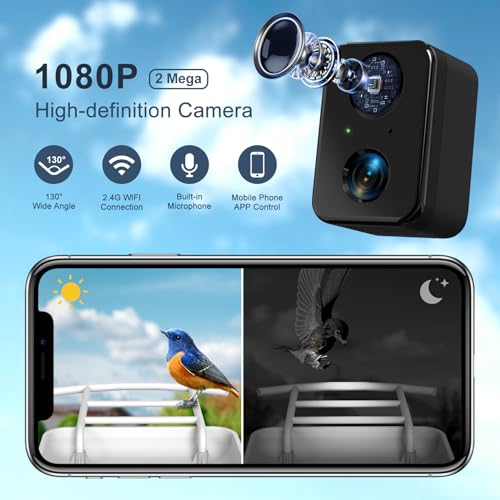 Smart Bird Feeder Camera, Free AI Forever, 32G TF Card & 1080P HD Camera Auto Capture Bird Videos & Solar Panel, App Notify When Birds Detected, Bird House with Built-in Two-Way Microphone