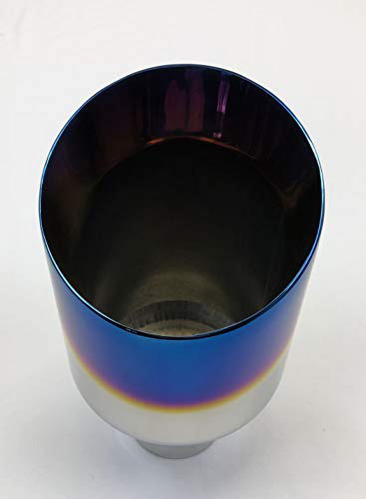 Exhaust Tip 5.00" Dia OD X 10.00" Long 2.50" inlet Slant Double Wall Stainless Blue Flame Wesdon Exhaust Tip