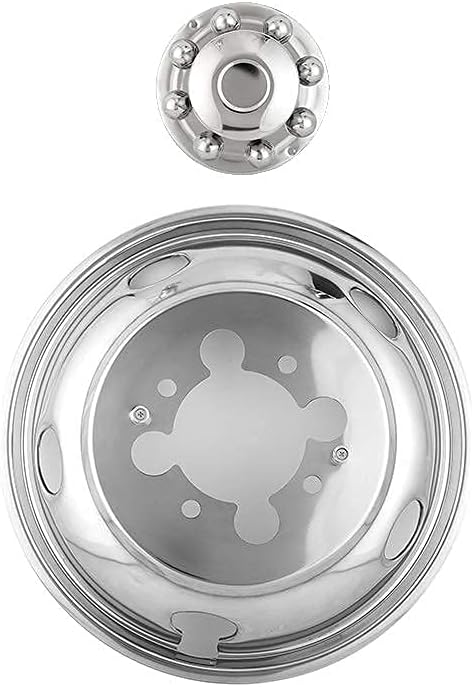 Kucaruce Set of 4 19.5 10 Lug Wheel Skins Hub Caps Rim Covers Stainless Steel Wheel Simulators For 2008-2020 R_a_m 4500 5500 Pickup