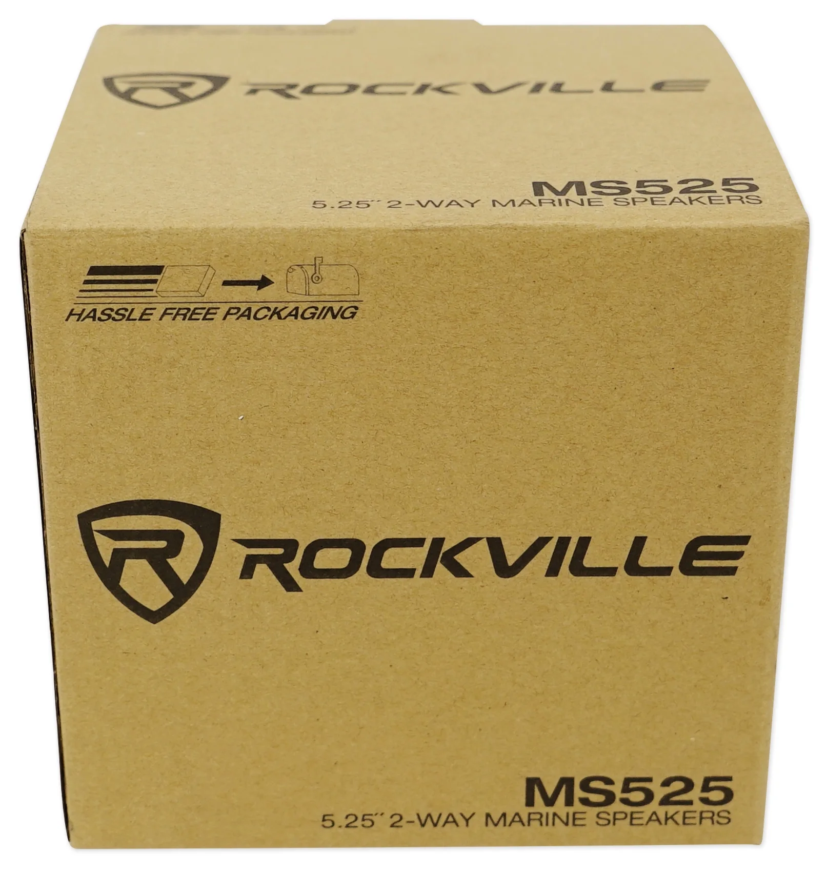 (2) Rockville 5.25" 360° Swivel Black Aluminum Surface Mount Boat Speakers