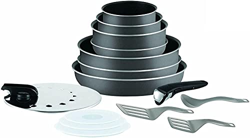 T-fal C921S2 Initiatives Nonstick Ceramic Coating PTFE PFOA and Cadmium Free Scratch Resistant Dishwasher Safe Oven Safe 8 and 10-Inch Fry Pan Cookware Set, 2-Piece, Black