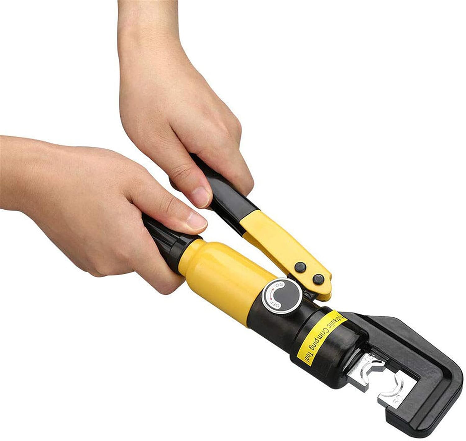 10 Ton Hydraulic Wire Battery Cable Lug Terminal Crimper Crimping Tool 8 Dies Fit for Crimping wires Pack of 2