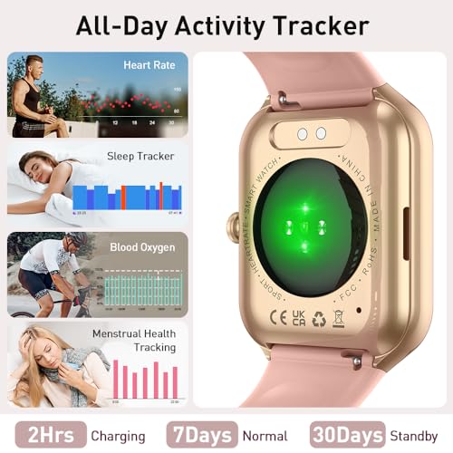 Smart Watch(Answer/Make Call), 1.96 HD Smartwatch for Men Women, 2025 New Fitness Watch with 112+ Sport Modes, Heart Rate, Sleep Monitor, Pedometer, IP68 Waterproof Activity Tracker for Android iOS
