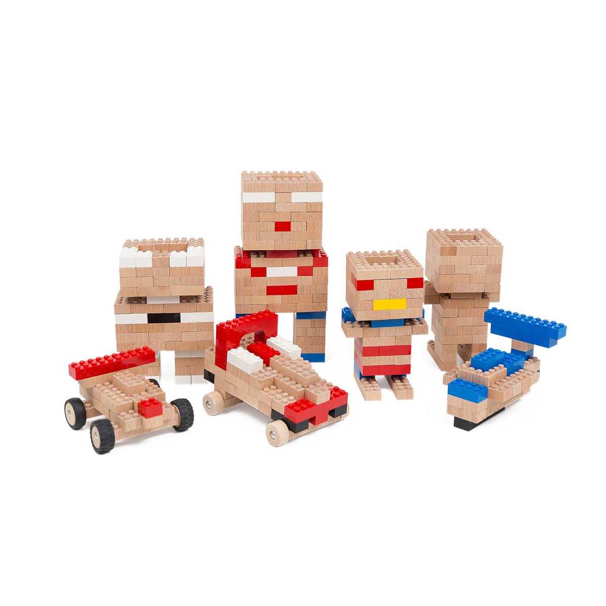 Once Kids Eco Bricks Wooden Set - 250 Piece