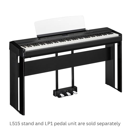 Yamaha 88-Key Weighted Portable Digital Piano Keyboard with Music Rest, Sustain Foot Switch, Built-in Speakers, USB Connectivity, Black (P45B)