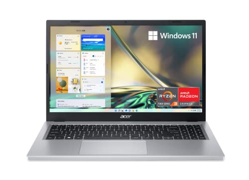 Acer Aspire Go 15 AI Ready Laptop | 15.6" FHD (1920 x 1080) IPS Display | AMD Ryzen 3 7320U | AMD Radeon 610M Graphics | 8GB LPDDR5 | 256GB PCIe Gen4 SSD | Wi-Fi 6 | Windows 11 Home | AG15-21P-R0RR
