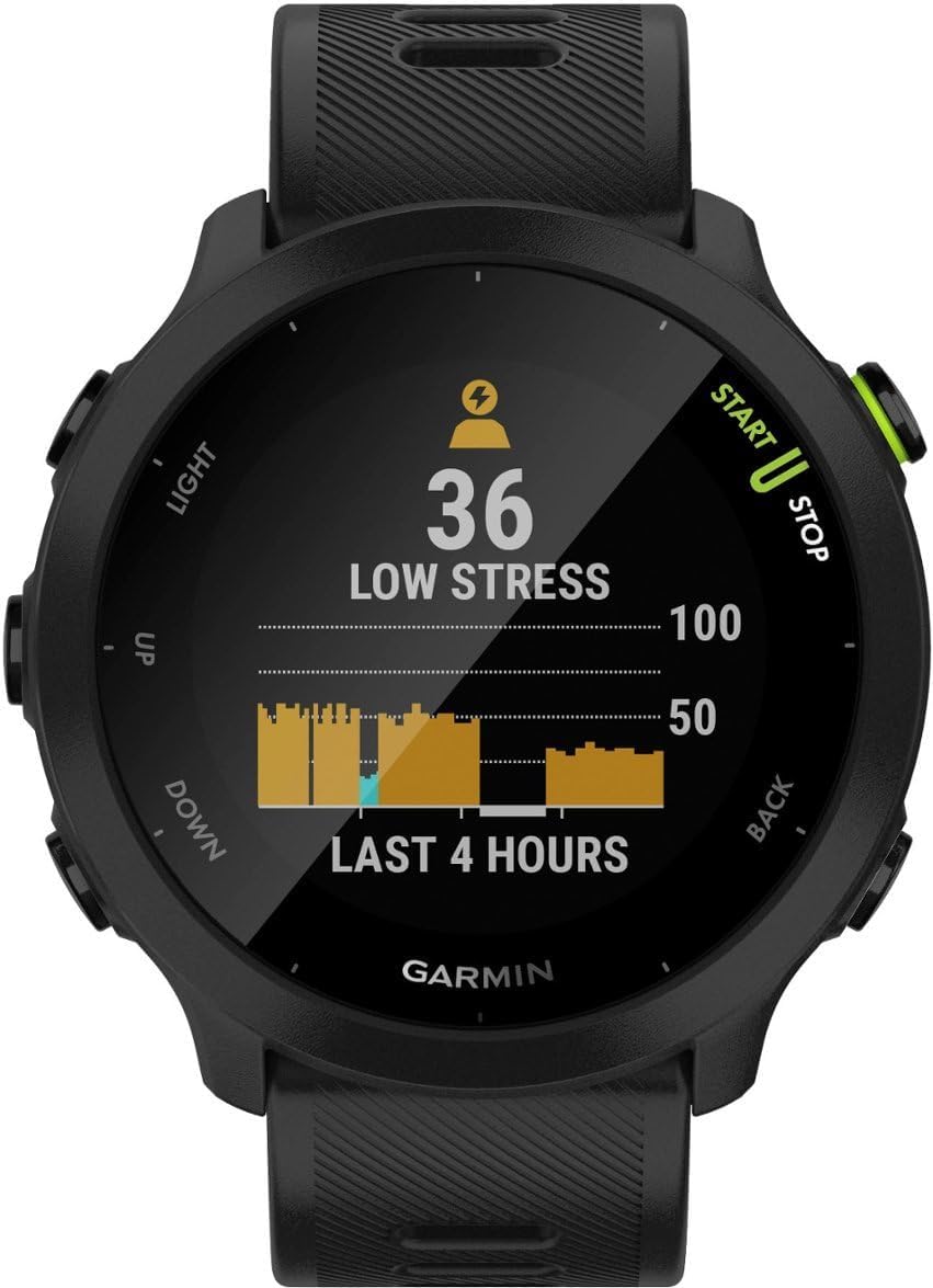 Garmin Forerunner 55 GPS Running Smartwatch (Black) Power Bundle