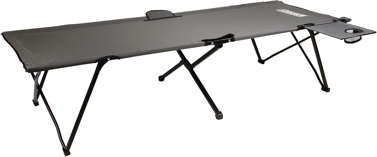 Coleman Pack-Away Camping Cot with Removable Side Table & Portable Camping Chair with 4-Can Cooler - Perfect for Camping, Tailgates, Beach, Sports and More