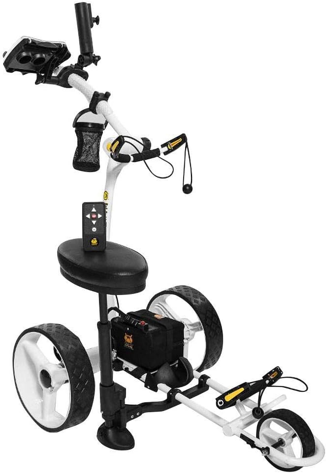 Bat-Caddy X4R Sport Remote Control Cart w/ Free Accessory Kit, 35Ah, White