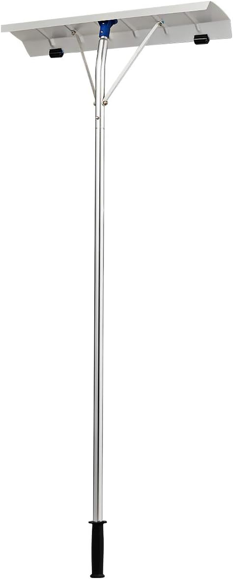 Goplus Aluminum Snow Rake, Lightweight Snow Removel Tool w/ 26 inch Width Blade, 5ft to 20ft Length Adjustable Handle (5ft to 20ft) Pack of 2