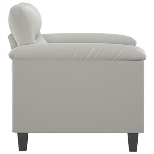 Sofa Chair Light Gray 23.6" Microfiber Fabric,Versatile Sofa Chair: Comfort, Style, and Durability for Your Home Sofas & Couches for Living Room