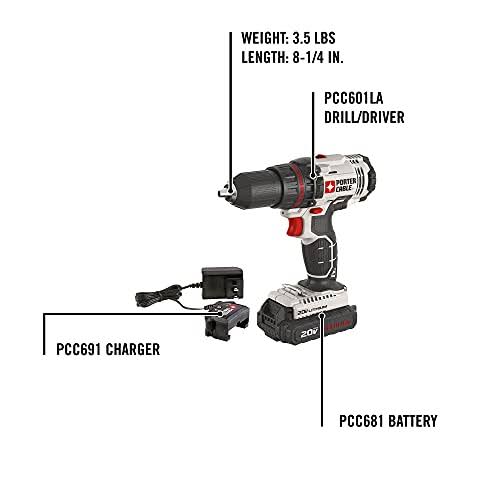 Porter-Cable PCC601LA 20V Max Lithium 1/2x22 Drill/Driver