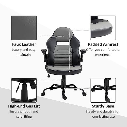 Vinsetto Big and Tall Executive Office Chair with Wide Seat, Computer Desk Chair with High Back Diamond Stitching, Adjustable Height & Swivel Wheels, Black