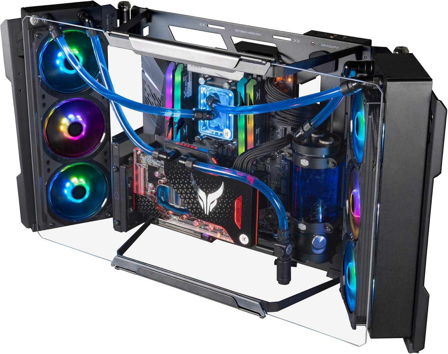 Cooler Master MasterFrame 700 Custom Test Bench/Open-Air ATX PC Case, Panoramic Tempered Glass, Premium Variable Friction Hinges, Built-in VESA Mount