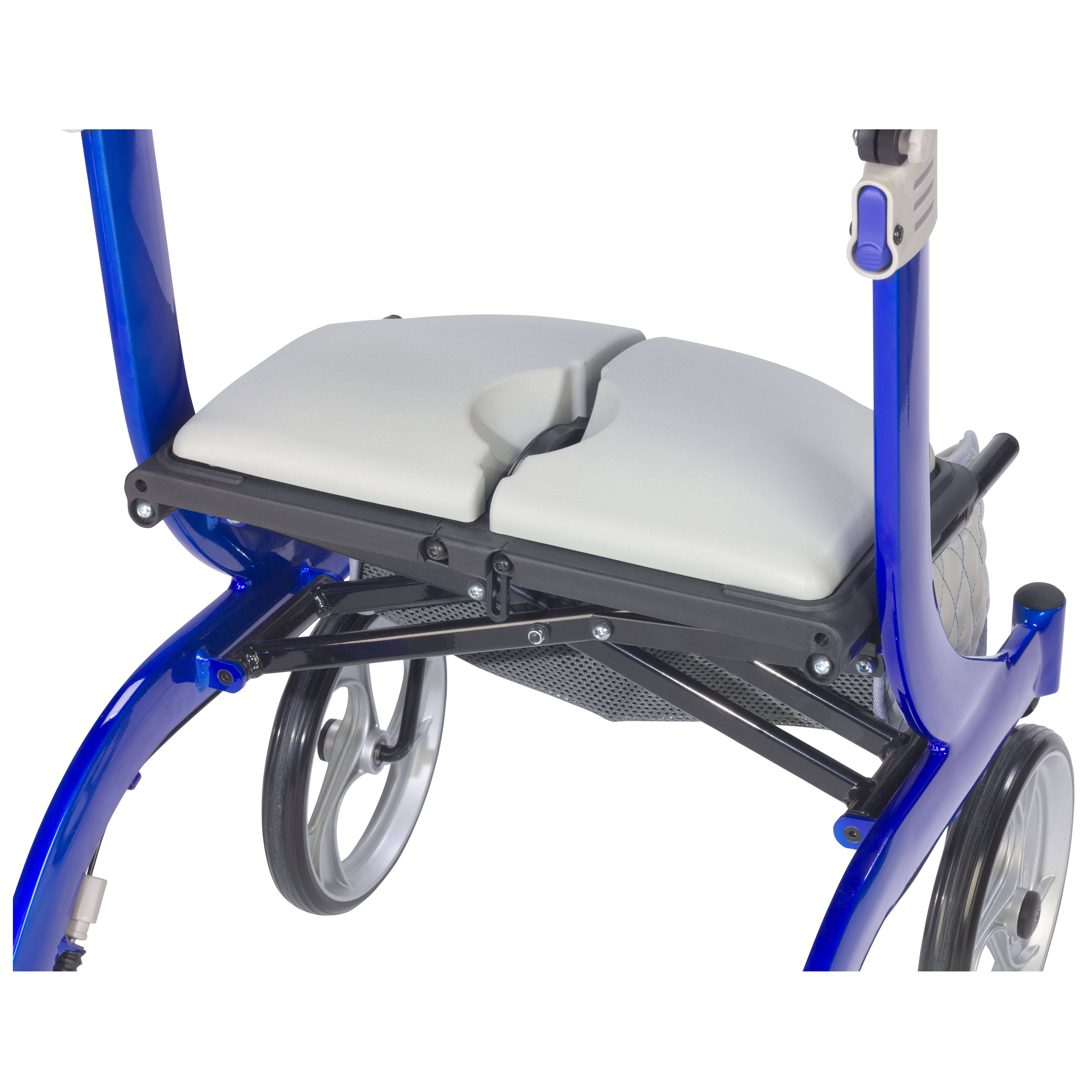 Drive Medical Nitro DLX Euro Style Rollator Rolling Walker, Sleek Blue