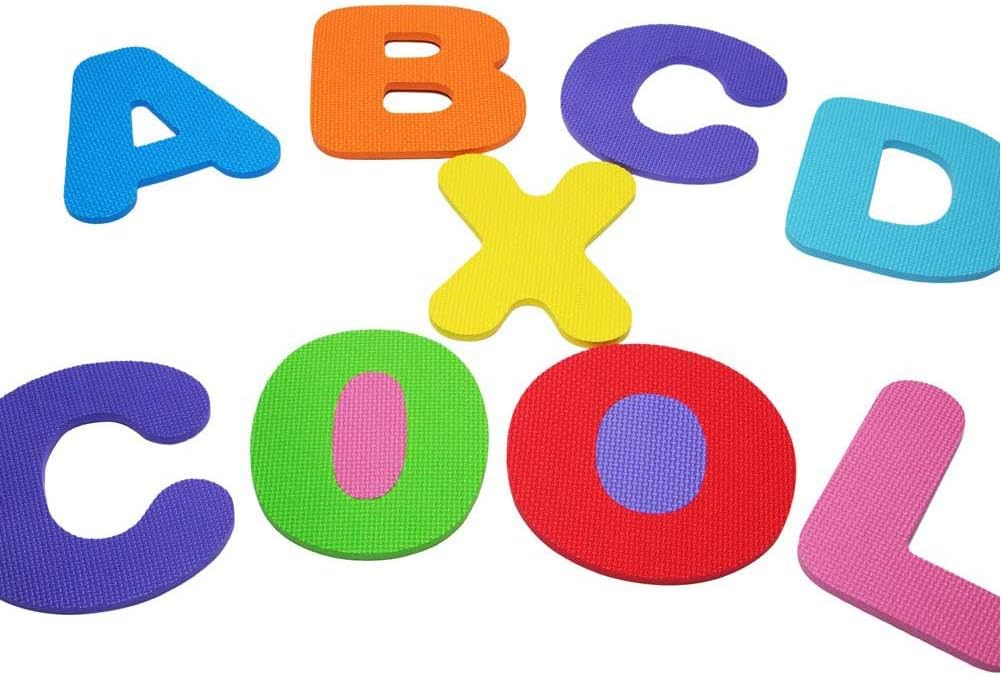 Kangler Kids Foam Puzzle Play Mat (36-Piece Set) 12X12 Inches Interlocking Floor Tiles with Alphabet and Numbers Pack of 2