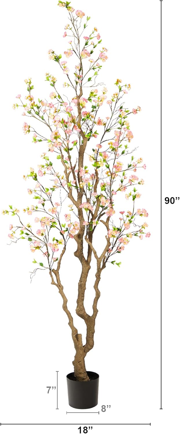 Nearly Natural 7.5ft. Cherry Blossom Artificial Tree