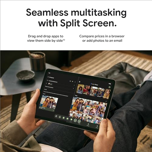 Google Pixel Tablet with Charging Speaker Dock - Android Tablet with 11-Inch Screen, Smart Home Controls, and Long-Lasting Battery - Porcelain/Porcelain - 128 GB