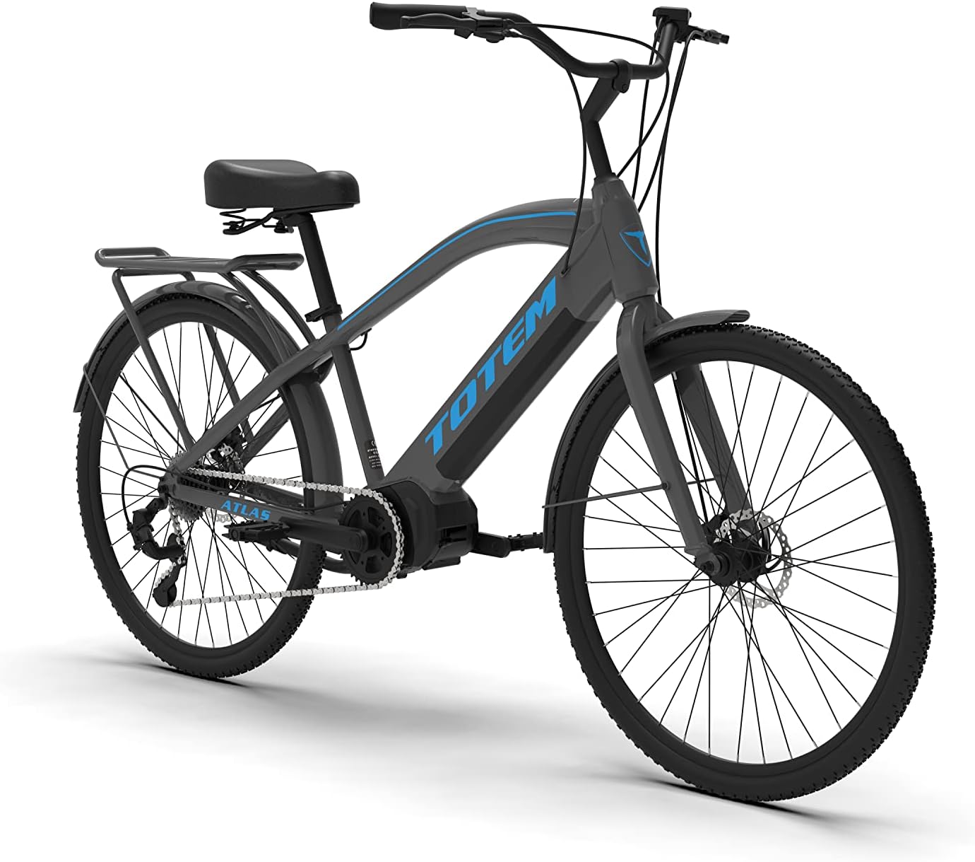 Totem Atlas 350W Electric Beach Cruiser Bike 26", 48V 14 Ah Integrated Removable Samsung Battery Electric Bicycles,7-Speed Gears E-Bikes for Adults