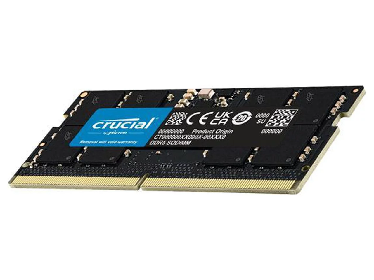 Crucial 64GB (2 x 32GB) DDR5 SDRAM Memory Kit - For Notebook - 64 GB (2 x 32GB) - DDR5-4800/PC5-38400 DDR5 SDRAM - 4800 MHz Dual-rank Memory - CL40 - 1.10 V - Non-ECC - Unbuffered - 262-pin - SoDIMM -
