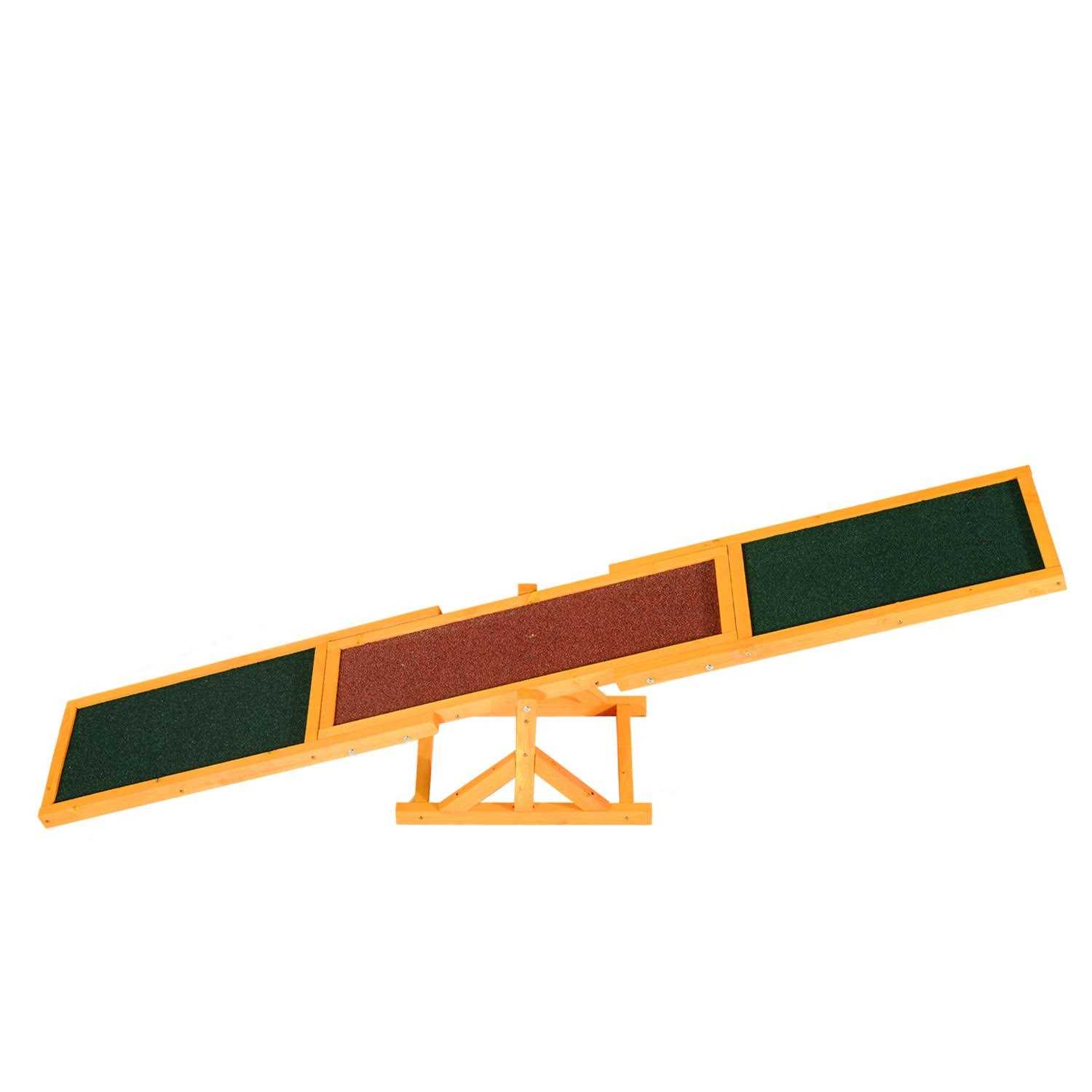 PawHut Wooden Dog Agility Seesaw for Training and Exercise - Pet Supplies online store