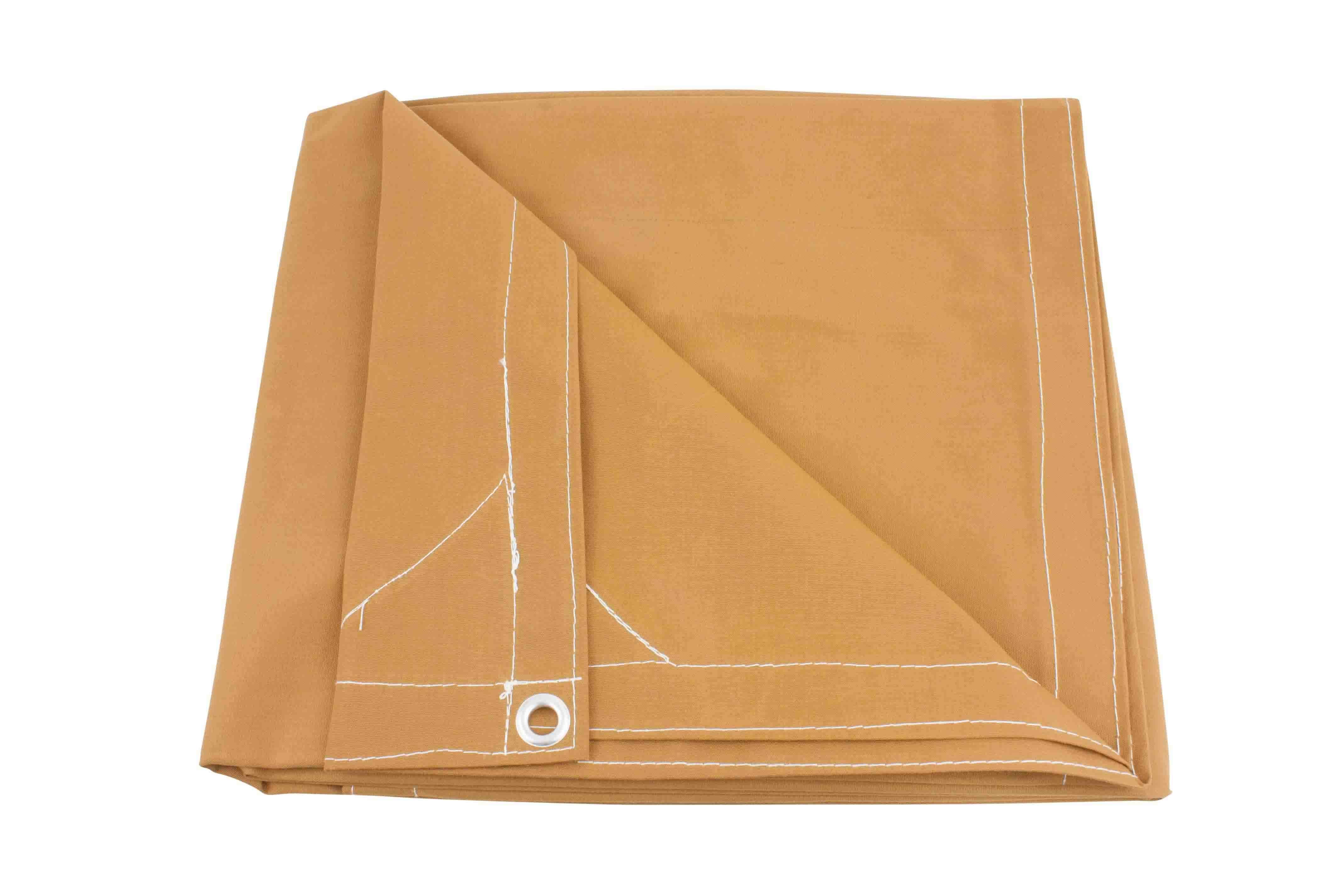 10& x 16& Canvas Tarp 12oz Heavy Duty Water Resistant Tan