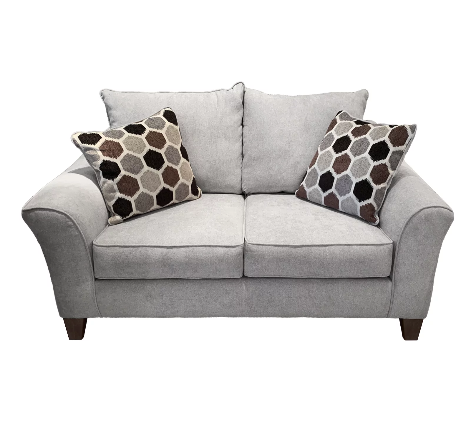 Roundhill Furniture Camero Fabric 4-Piece Living Room Set, Sliver
