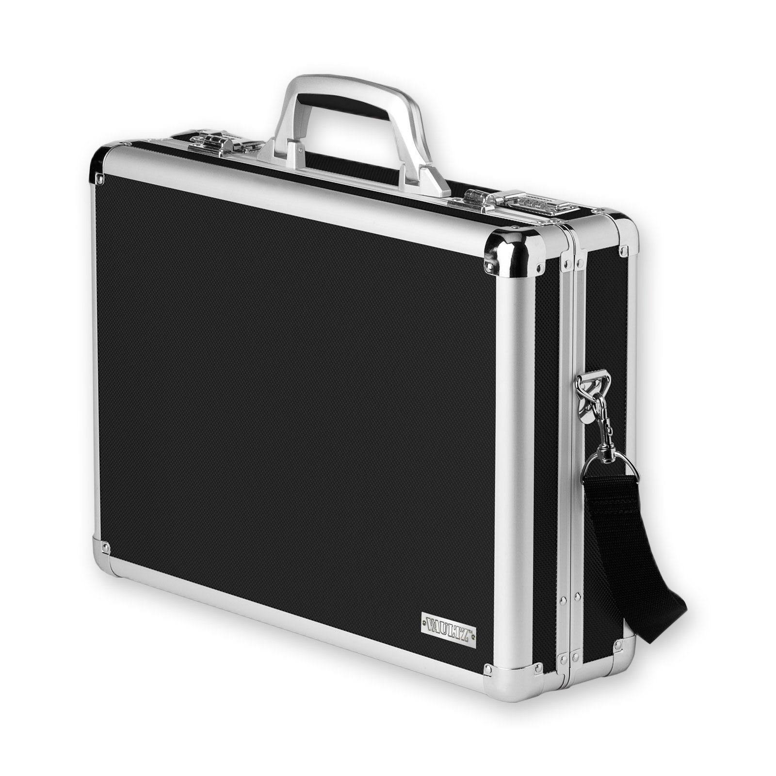 Vaultz VZ01216 Locking DJ Laptop Case, Black