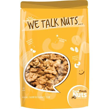 Farm Fresh Nuts Dry Roasted and Unsalted Walnuts (4 lb)