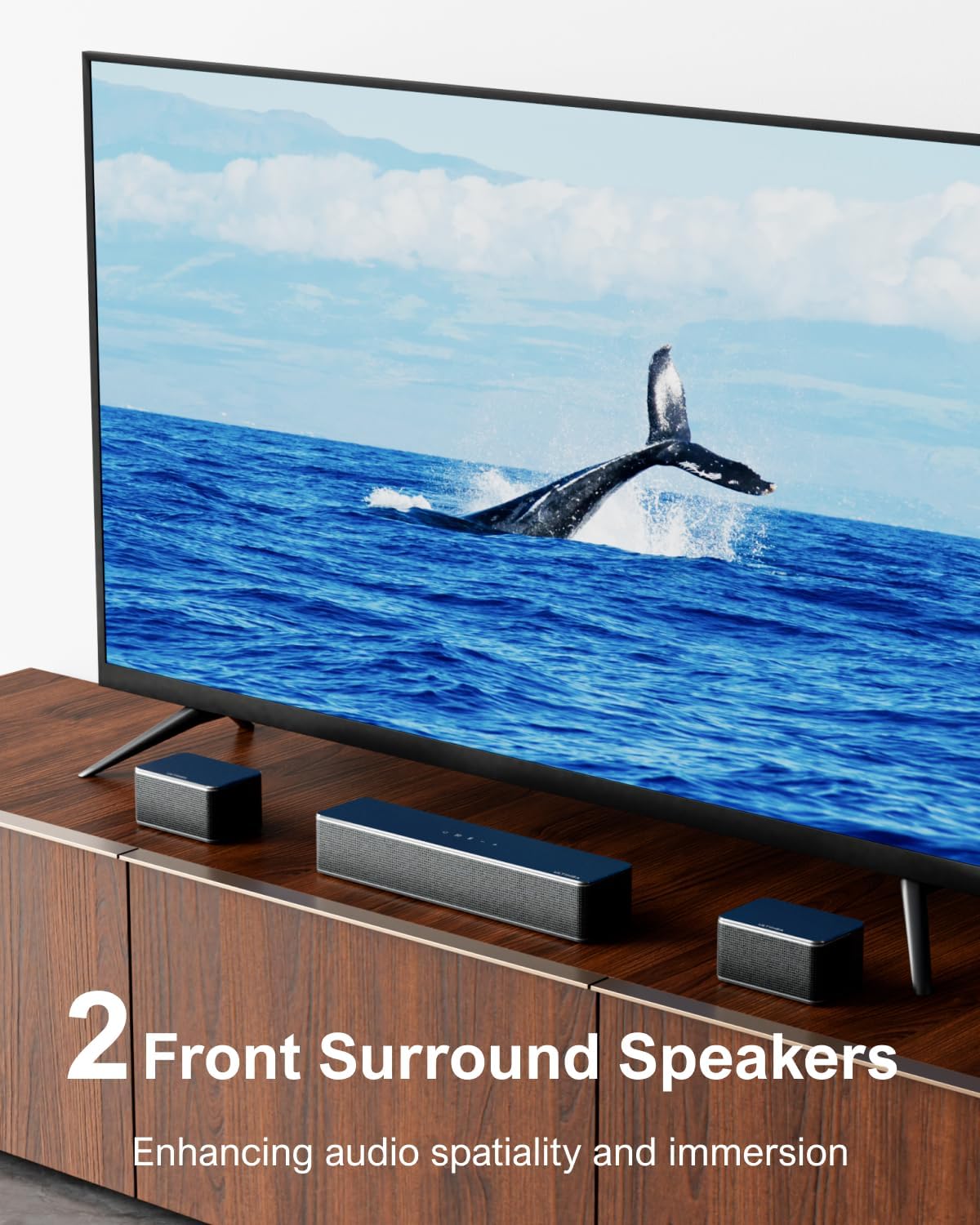 ULTIMEA 7.1 Virtual Surround Sound System for TV, App Control, Sound Bar for Smart TV with Subwoofer and Wired Surround Speakers Adjustable, Peak Power 410W, Home Theater Sound System, Poseidon D70