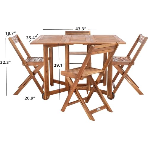 Safavieh Outdoor Living Collection Arvin 5-Piece Dining Set