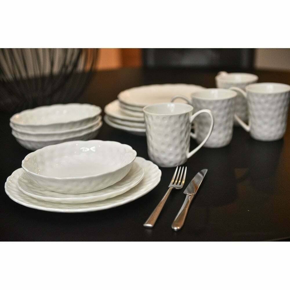 Red Vanilla Marble Salad Plate 8.25x22 (Set of 6) White
