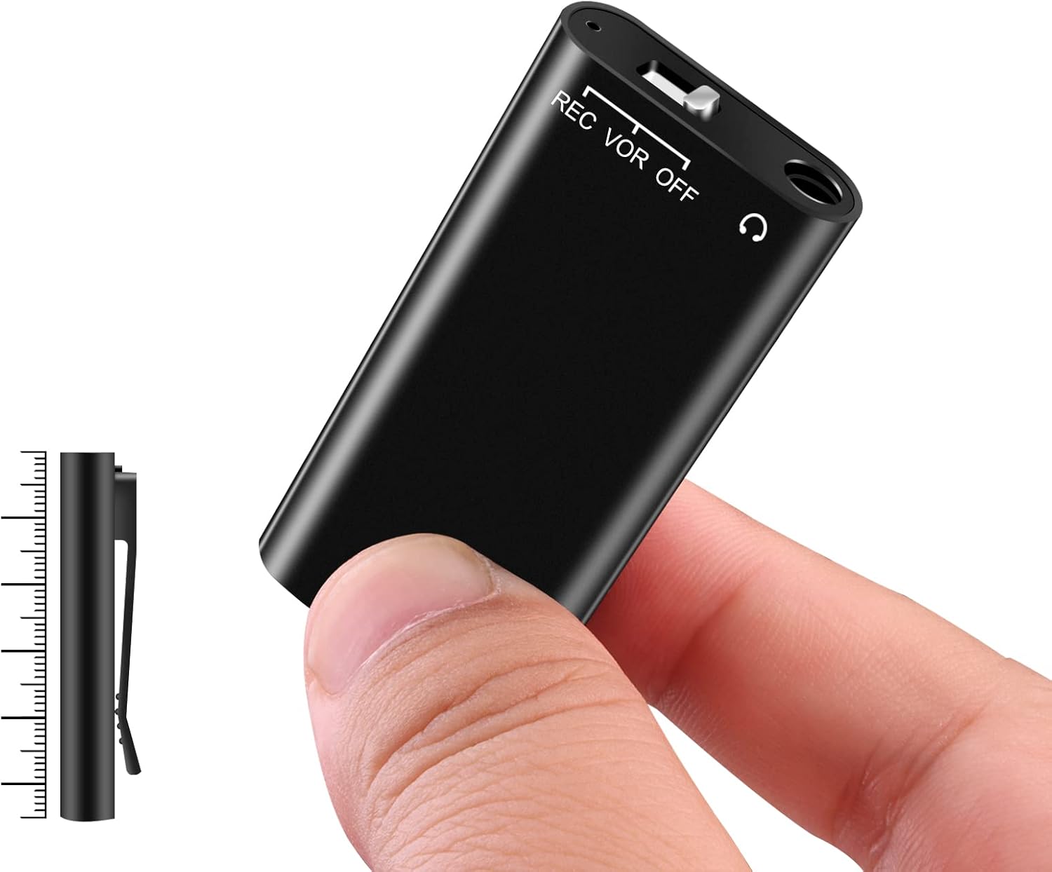 Hfuear Mini Voice Recorder, Ultra Small 16GB Magnetic Voice Activated Recorder with 192 Hours Recording Capacity, Digital Voice Recorder Recording Device for Lecture Interview Meeting Pack of 2