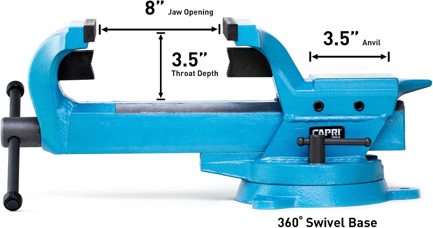Capri Tools 10515 Ultimate Grip Forged Steel Bench Vise, 4