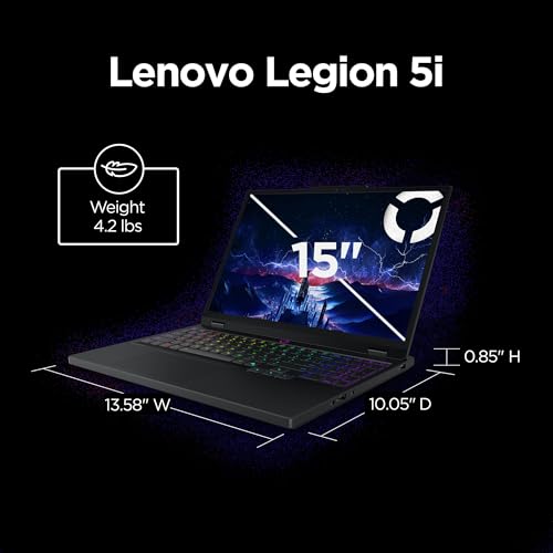 Lenovo Legion 5i – Gaming Laptop - Intel® Core™ i7-14700HX - 15" 2.5K WQXGA PureSight OLED Display–165Hz Refresh Rate–NVIDIA® GeForce RTX™ 5070 – 16 GB Memory – 1 TB Storage – 3 Months of PC GamePass