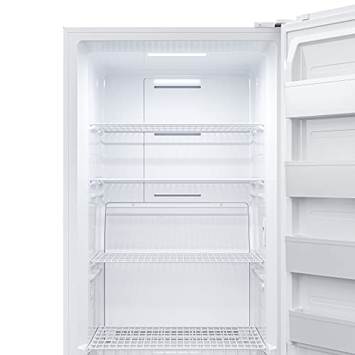 Upright Freezer/Refrigerator Convertible, 2-in-1 Appliance, Home, Dorm, and Garage Ready Fridge/Freezer Storage for Fresh or Frozen Food and Drinks, Wire Shelves and Drawer