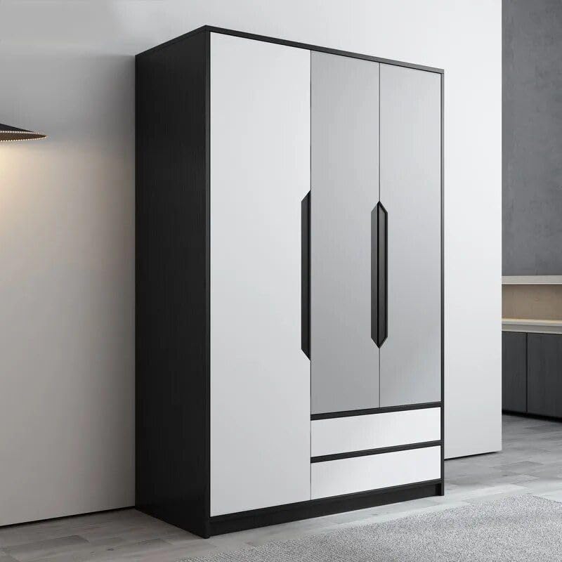 Modern Minimalist Sliding Wardrobe – Elegant and Multifunctional Home Storage Solution 47.24 in, Silver