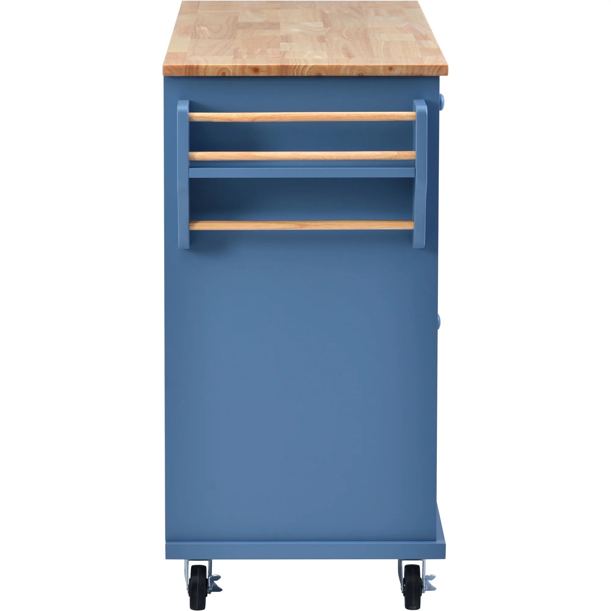 Hombay Mobile Kitchen Island Cart with Doors Drawers, Rolling Sideboard Storage Cabinet Trolley, Towel Holder, Spice Rack with Lockable Wheels