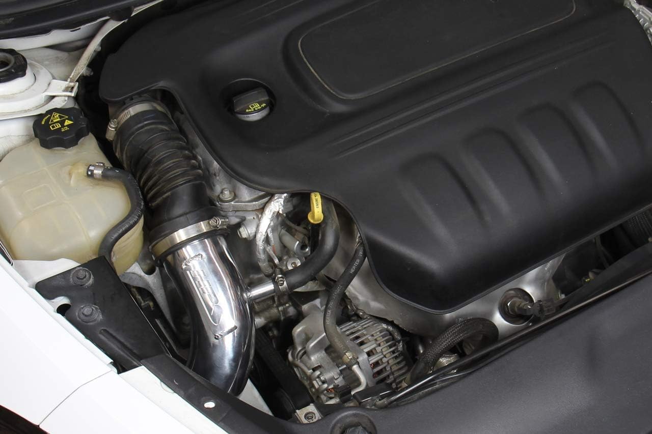 Polish Cold Air Intake Kit Cool Long Ram CAI High Flow Filter 837-571P Compatible for 2013-2016 Dodge Dart 2.4L Non Turbo