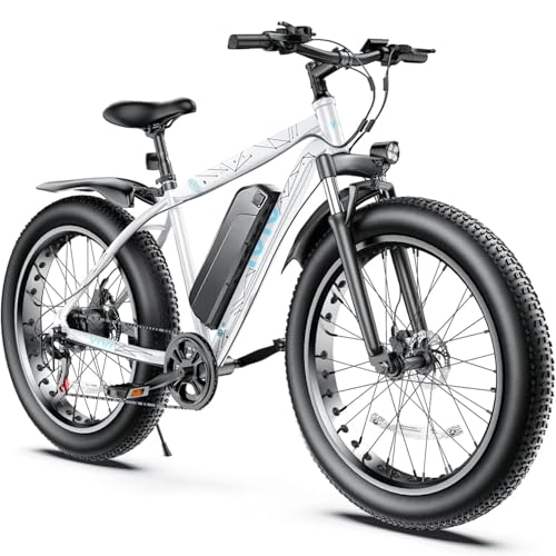 Vivi Electric Bike 26" x 4.0 Fat Tire Electric Bicycle, Peak 1000W Electric Mountain Bike, 25MPH Ebikes for Adults with 48V 13AH Removable Lithium-Ion Battery, Up to 60 Miles,UL 2849 Certified