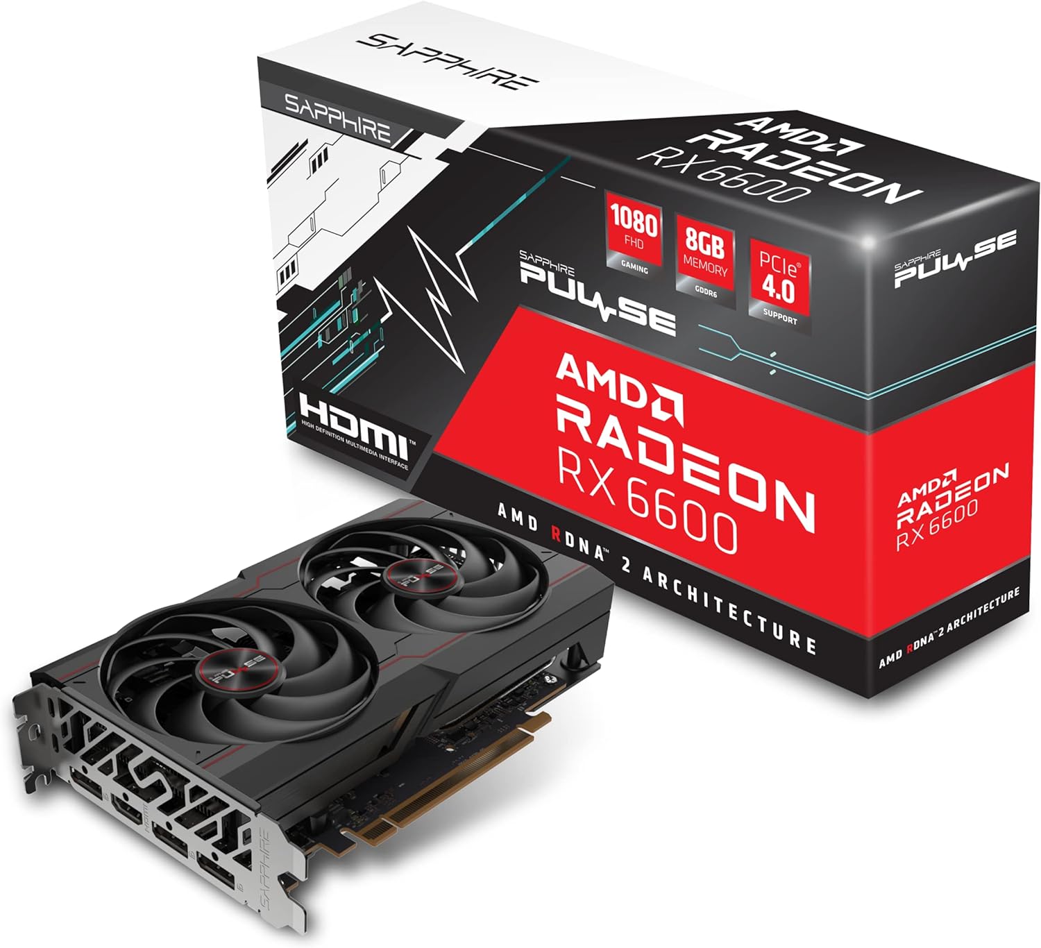 Sapphire Pulse Radeon RX 6600 AMD 8GB GDDR6 Graphics Card