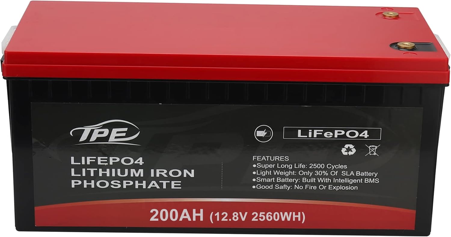 LiFePO4 Lithium Battery 24V 100AH, Rechargeable Lithium Iron Battery, Deep Cycle Lithium Phosphate Battery Built-in BMS 4000+ Life Cycles for RV, Marine, Camping, Boat(24V 100AH)