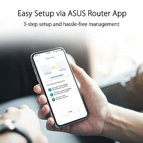 ASUS ZenWiFi AX6600 Tri-Band Mesh WiFi 6 System (XT8 2PK) - Whole Home Coverage up to 5500 sq.ft & 6+ rooms, AiMesh, Included Lifetime Internet Security, Easy Setup, 3 SSID, Parental Control, White