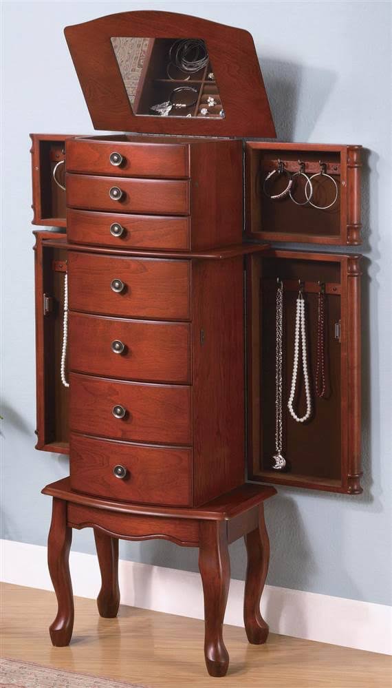 Coaster 900125 Warm Brown Jewelry Armoire